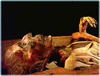 Ramses II. im Mumiensaal des &Auml;gyptischen Museeums in Kairo