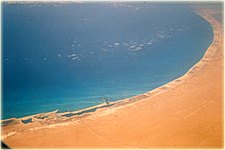 Die ägyptische Mittelmeerküste von unserem Flugzeug aus